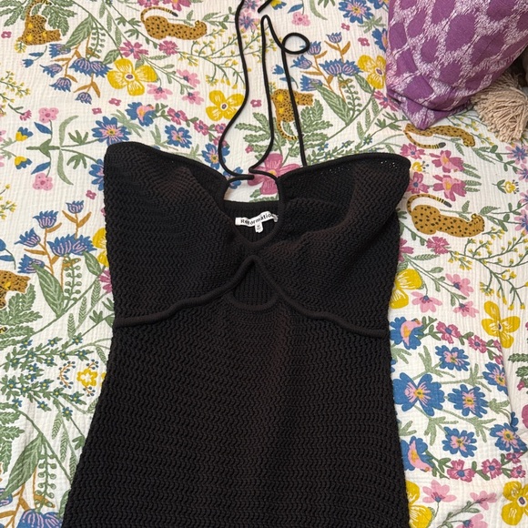 Reformation Elegant Black Knit Dress - Picture 2 of 7